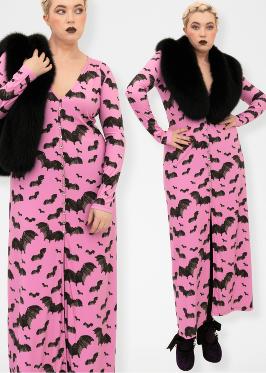 Bats Duster Cardigan - Pink