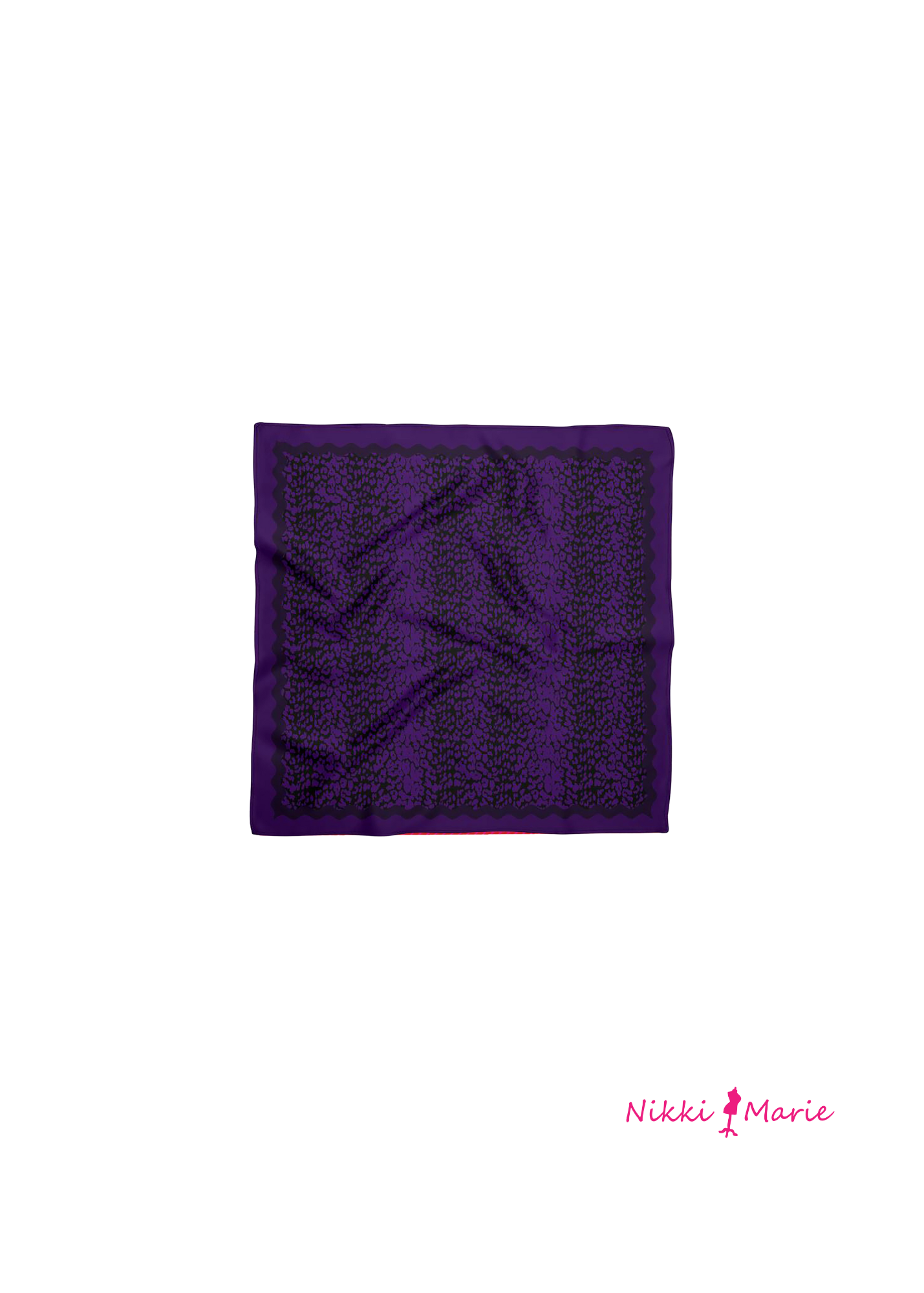 Violet Purple Leopard Silk Twill Pocket Square