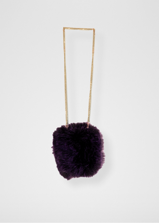 Vintage Chain Faux Fur Clutch - Limited