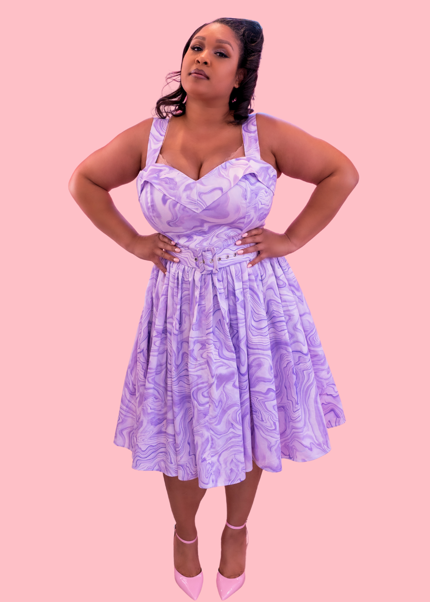 The Amethyst Geode Dress - Lavender