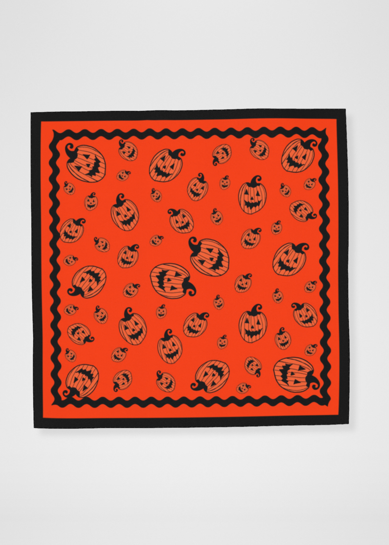 Pumpkin Queen Orange Silk Satin Scarf - 36"x36"