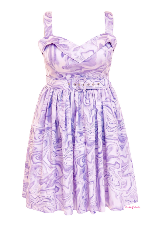 The Amethyst Geode Dress - Lavender