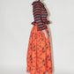 The Alice Gown Skirt - Pumpkin Print