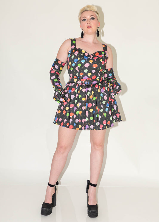 The Marilyn Dress - I Love Your Brain Print