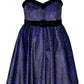 The Marilyn Full Circle Dress - Blue Violet Leopard Luxe Velvet