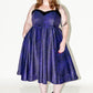 The Marilyn Full Circle Dress - Blue Violet Leopard Luxe Velvet