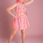 The Eartha Playsuit - Coral Pink Leopard Print