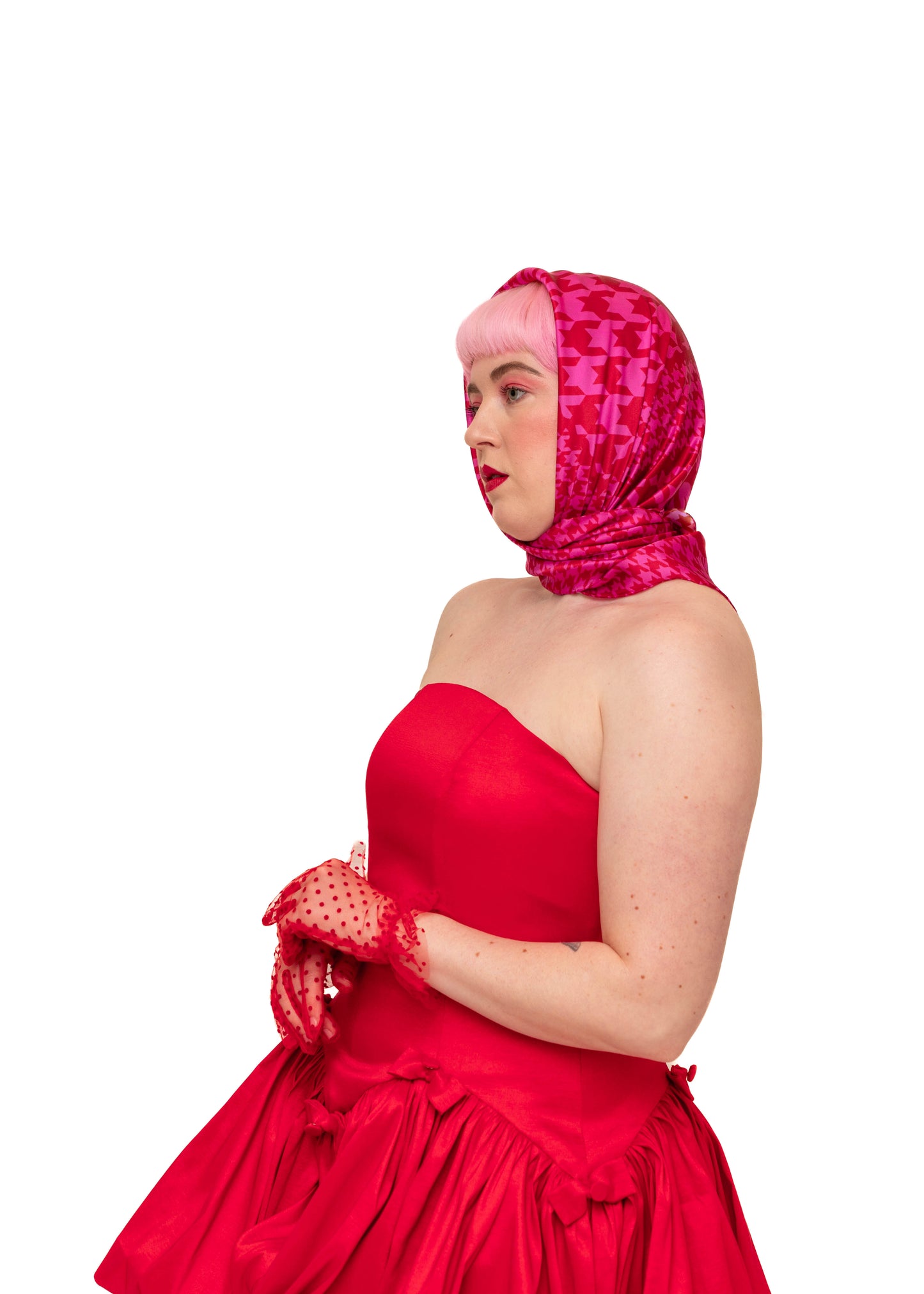 Agapi Dress Red Silk Taffeta