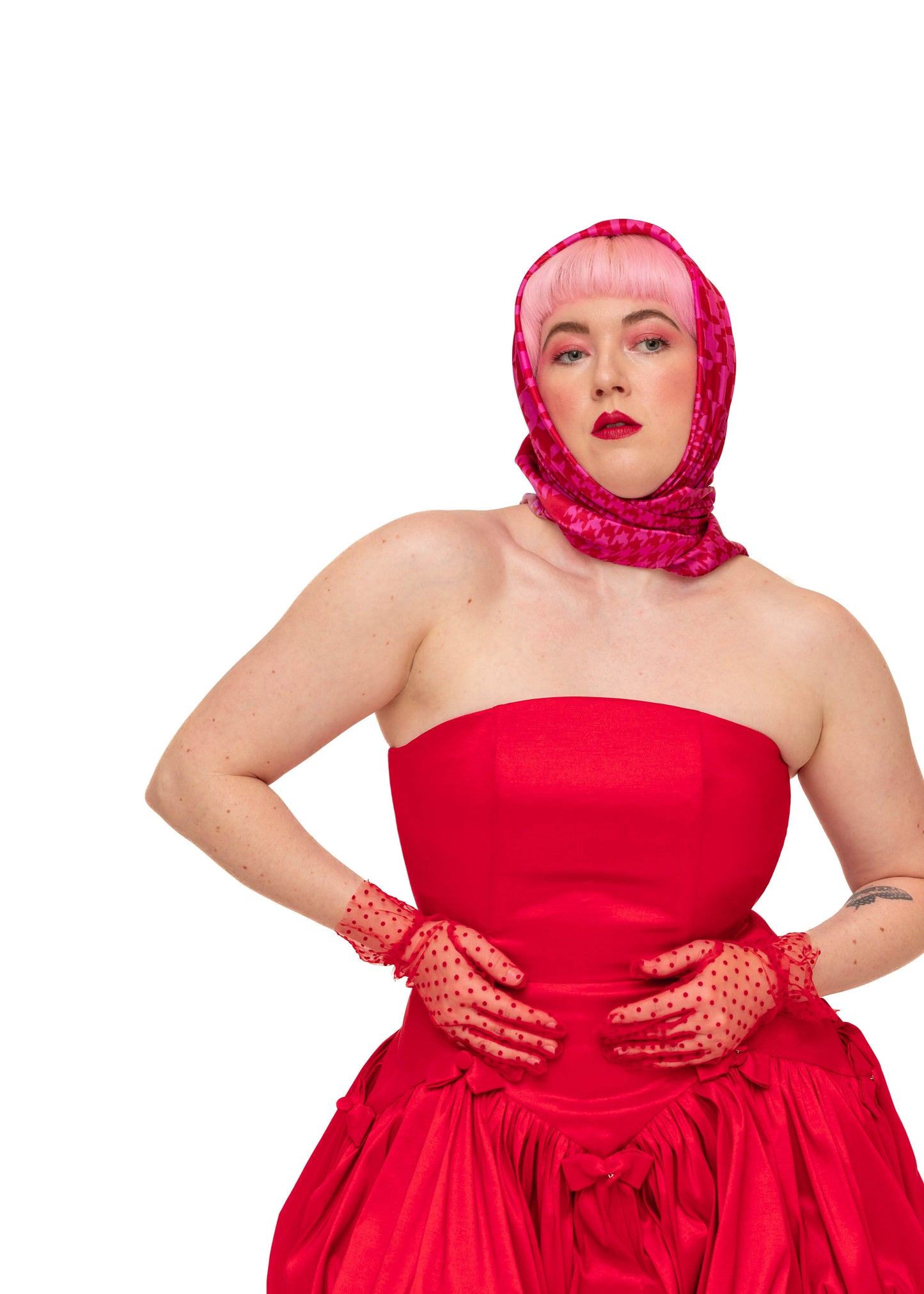 Agapi Dress Red Silk Taffeta