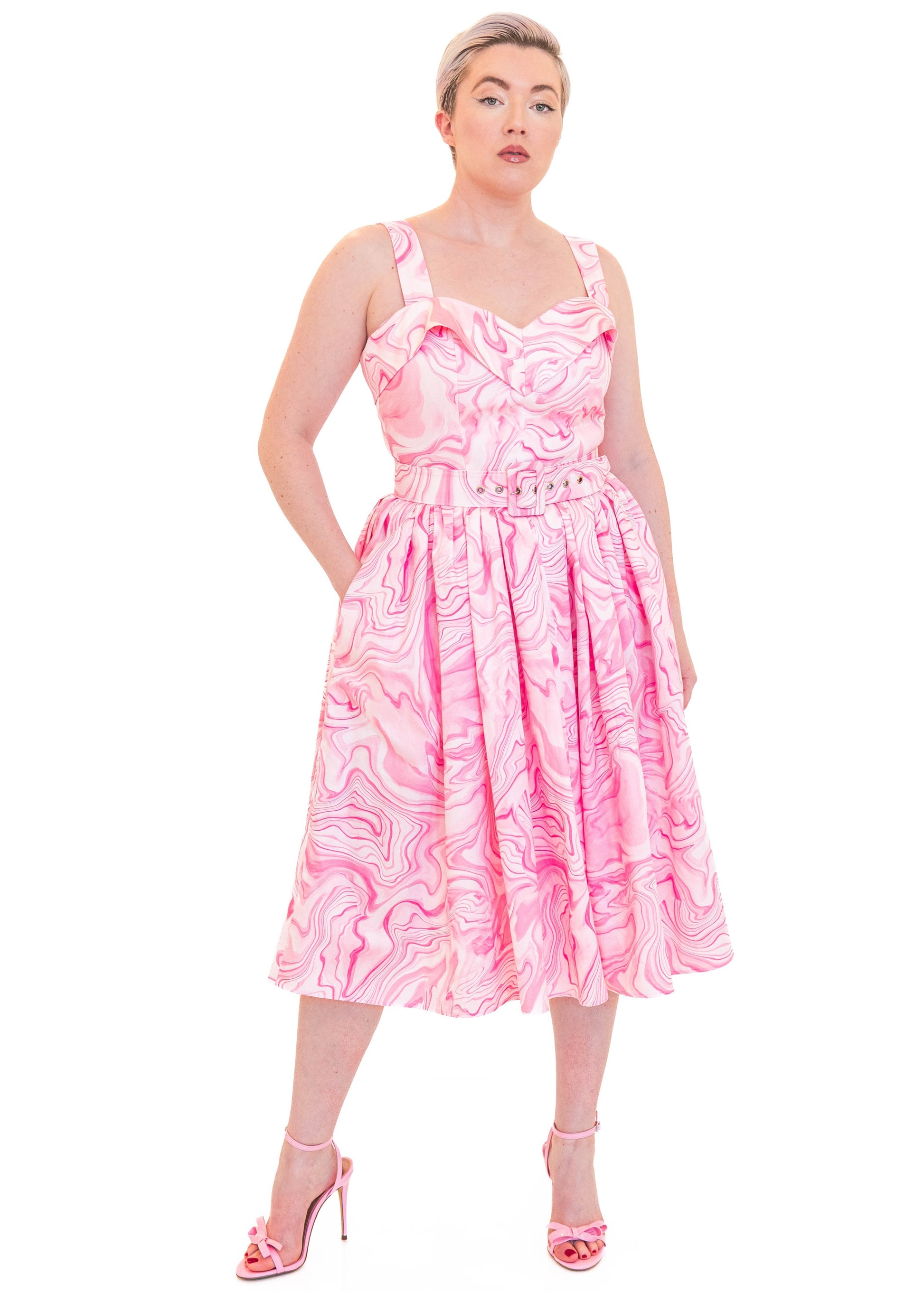 The Rose Quartz Geode Dress - Pink Nikki Marie Apparel The Rose Quartz Geode Dress - Pink Nikki Marie Apparel