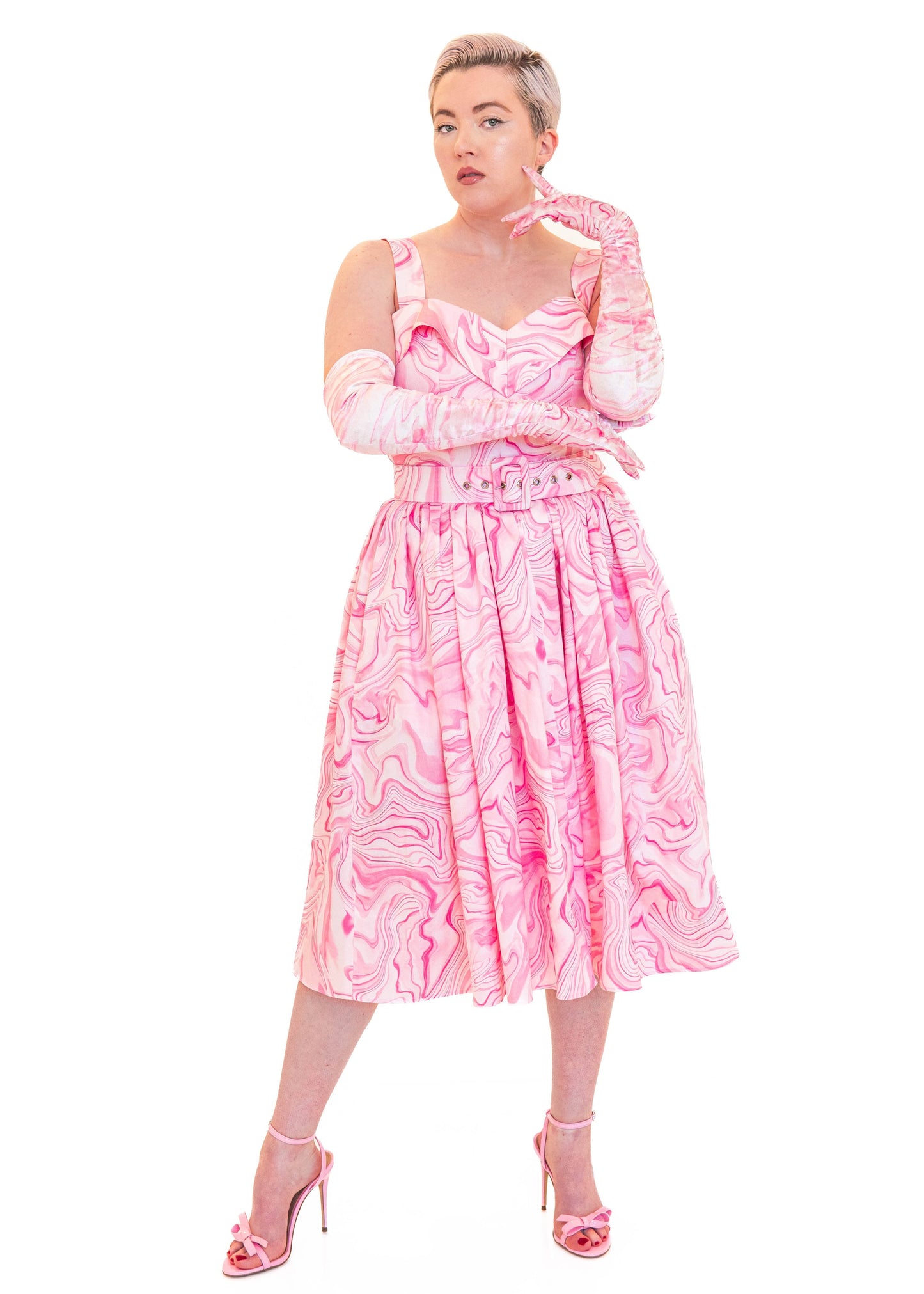 The Rose Quartz Geode Dress - Pink