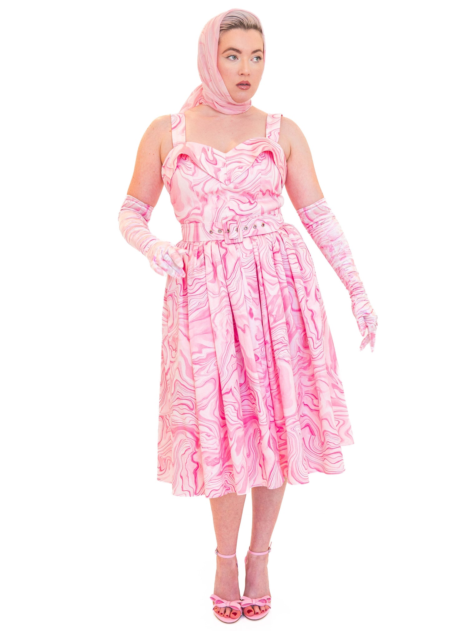 The Rose Quartz Geode Dress - Pink