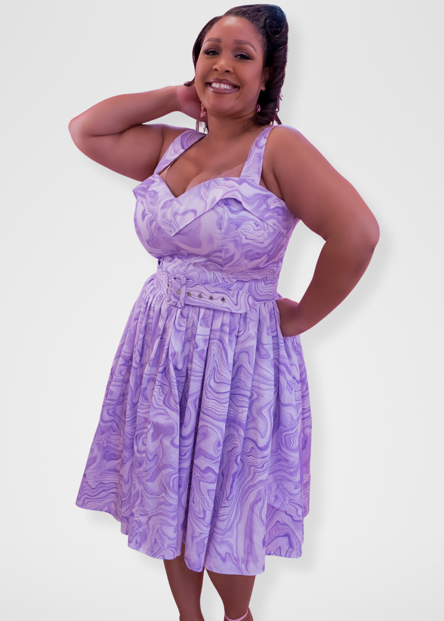The Amethyst Geode Dress - Lavender