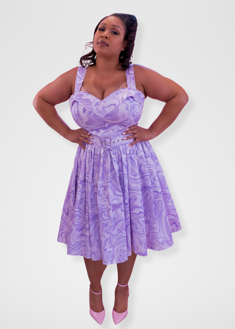 The Amethyst Geode Dress - Lavender
