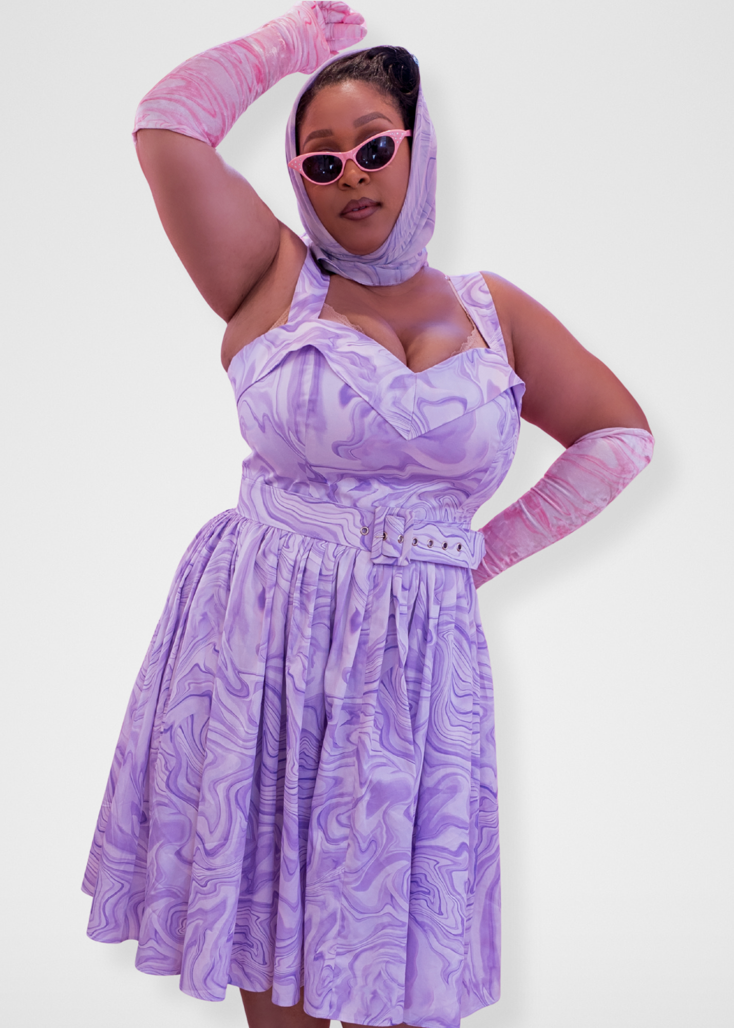 The Amethyst Geode Dress - Lavender