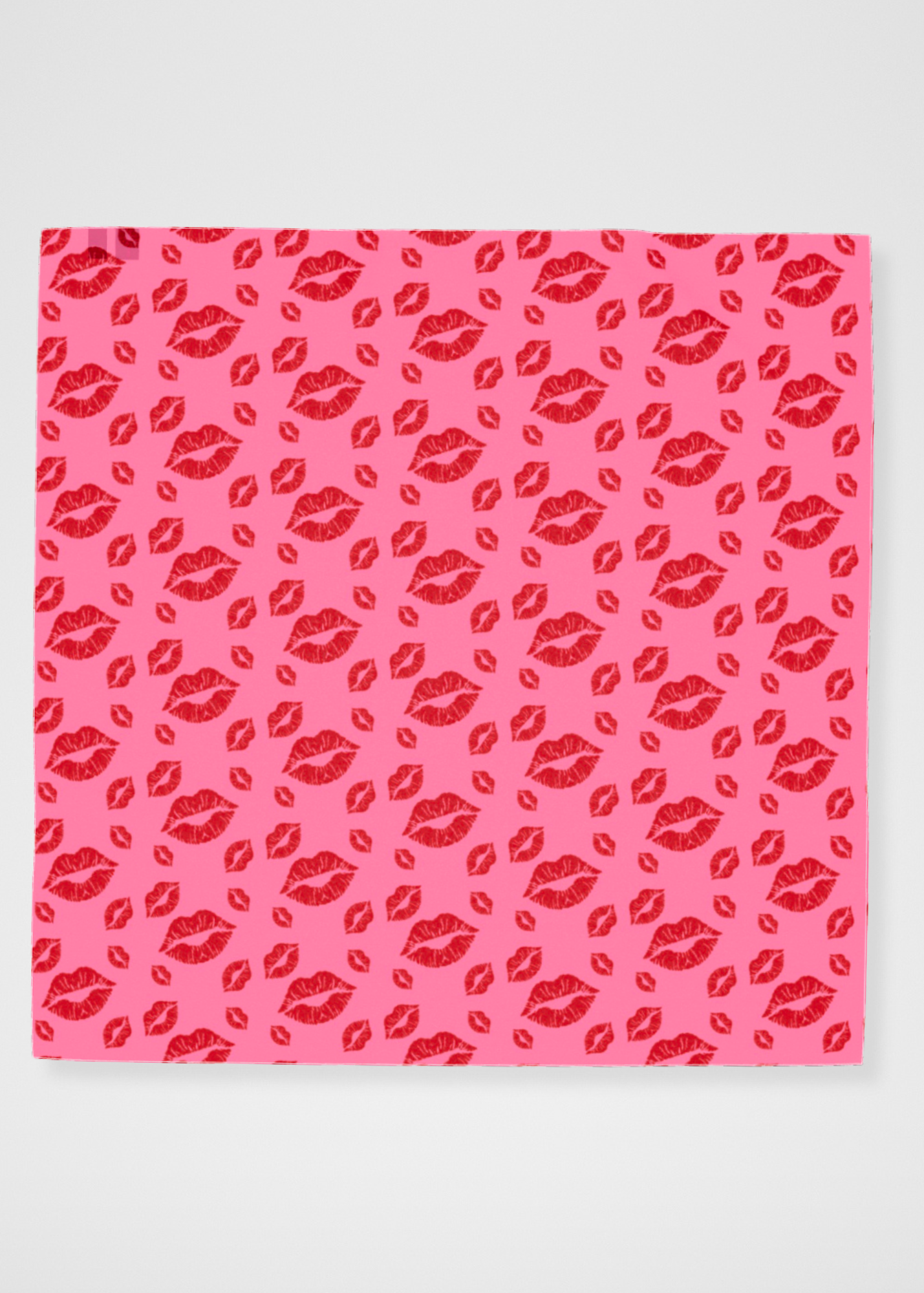 Filakia Kisses Print - Silk Sheer Georgette Scarf - Pink And Red