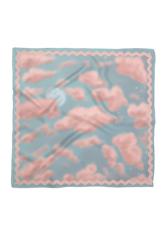 The Pink Cotton Candy Clouds Silk Charmeuse Scarf