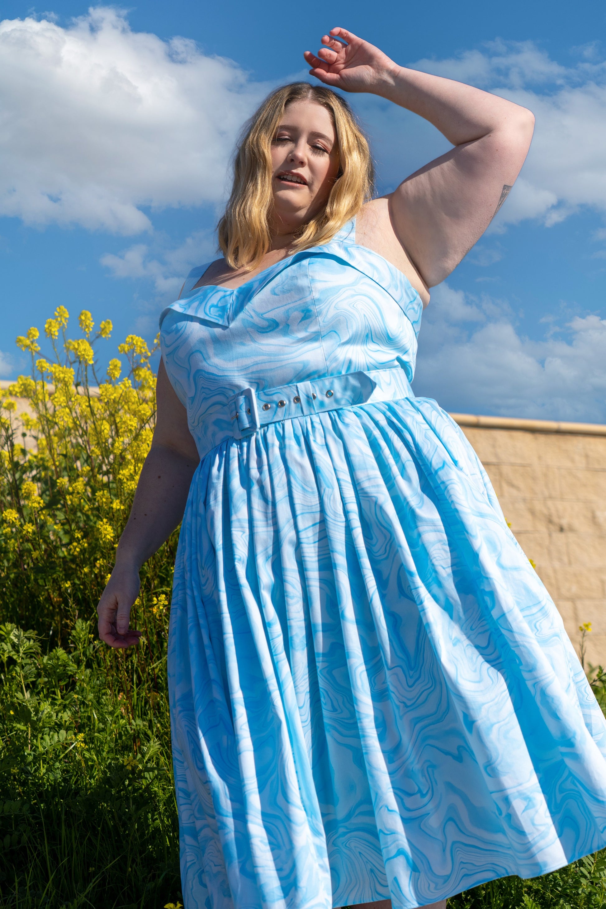 aqua clothing dresses The Aqua Aura Geode Dress
