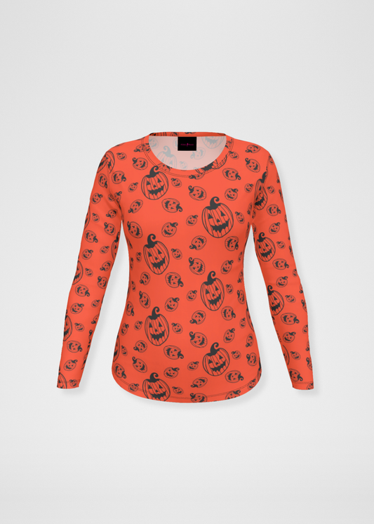 Pumpkin Queen Print Long Sleeve Tee