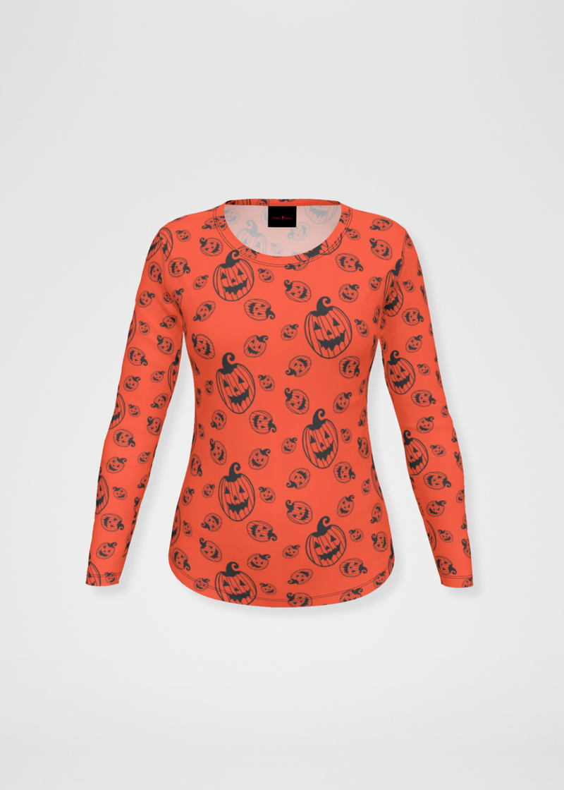 Pumpkin Queen Print Long Sleeve Tee
