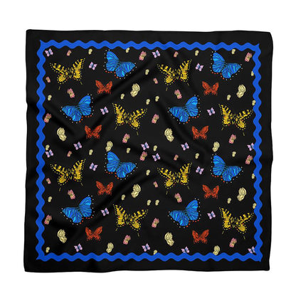 The Butterflies In The Night Silk Charmeuse Scarf