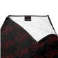 I Love Me Hearts Print - Scuba Knit Knee Length Skirt - Black
