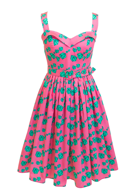 The Marilyn Dress Roll The Dice Print