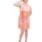 #14 Coral Leopard Print Silk Slip Mini Dress - MEDIUM