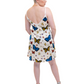 #12 Butterflies Print Silk Slip Mini Dress - White