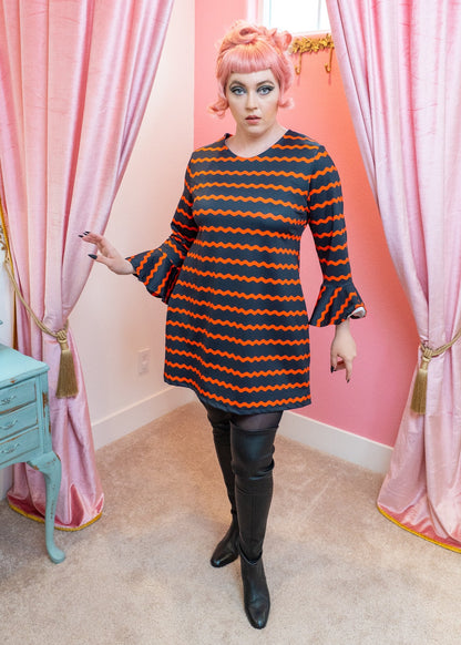 The Knit Shift Dress - Neon Orange Ric Rac