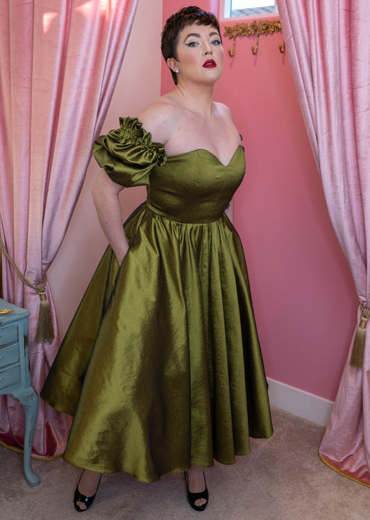 Agatha Dress Olive Green