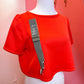 The Swing Crop Top Bright Orange Sample Size Small/Medium